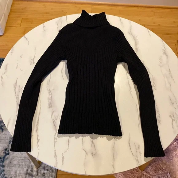 Skin tight black turtleneck - M - Picture 1 of 7